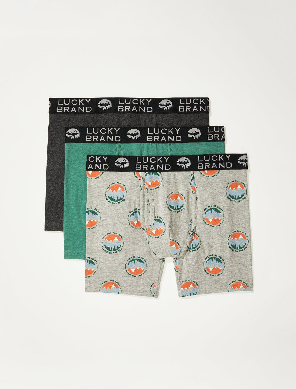 Lucky Brand 3 Pack Stretch Boxer Briefs Multi