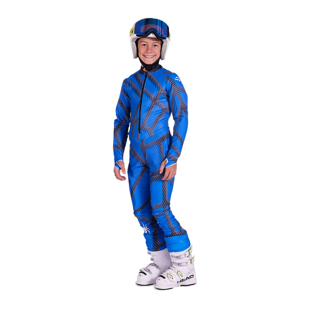 Spyder Boys Performance Gs Ski Racing Suit Blue