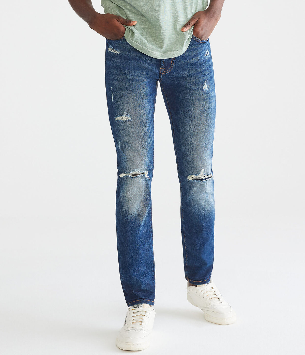 Aeropostale Mens' Skinny Jean - Blue - Size 30X32 - Cotton - Teen Fashion & Clothing Dark Wash