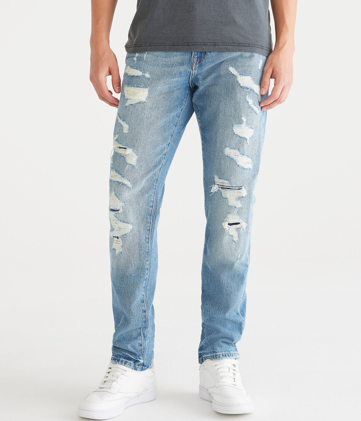 Aeropostale Mens' Slim Jean - Washed Denim - Size 32X32 - Cotton - Teen Fashion & Clothing Medium Wash