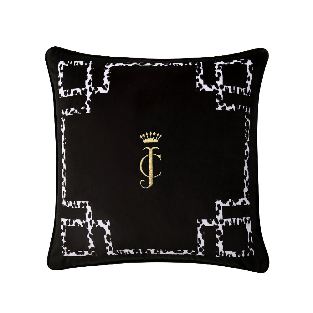 Juicy Couture Velvet Lattice Pillow Black Lattice