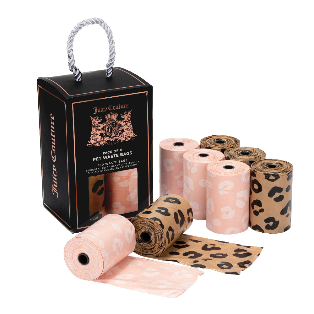 Juicy Couture Heavy-Duty Poop Bags Two Tone Leopard