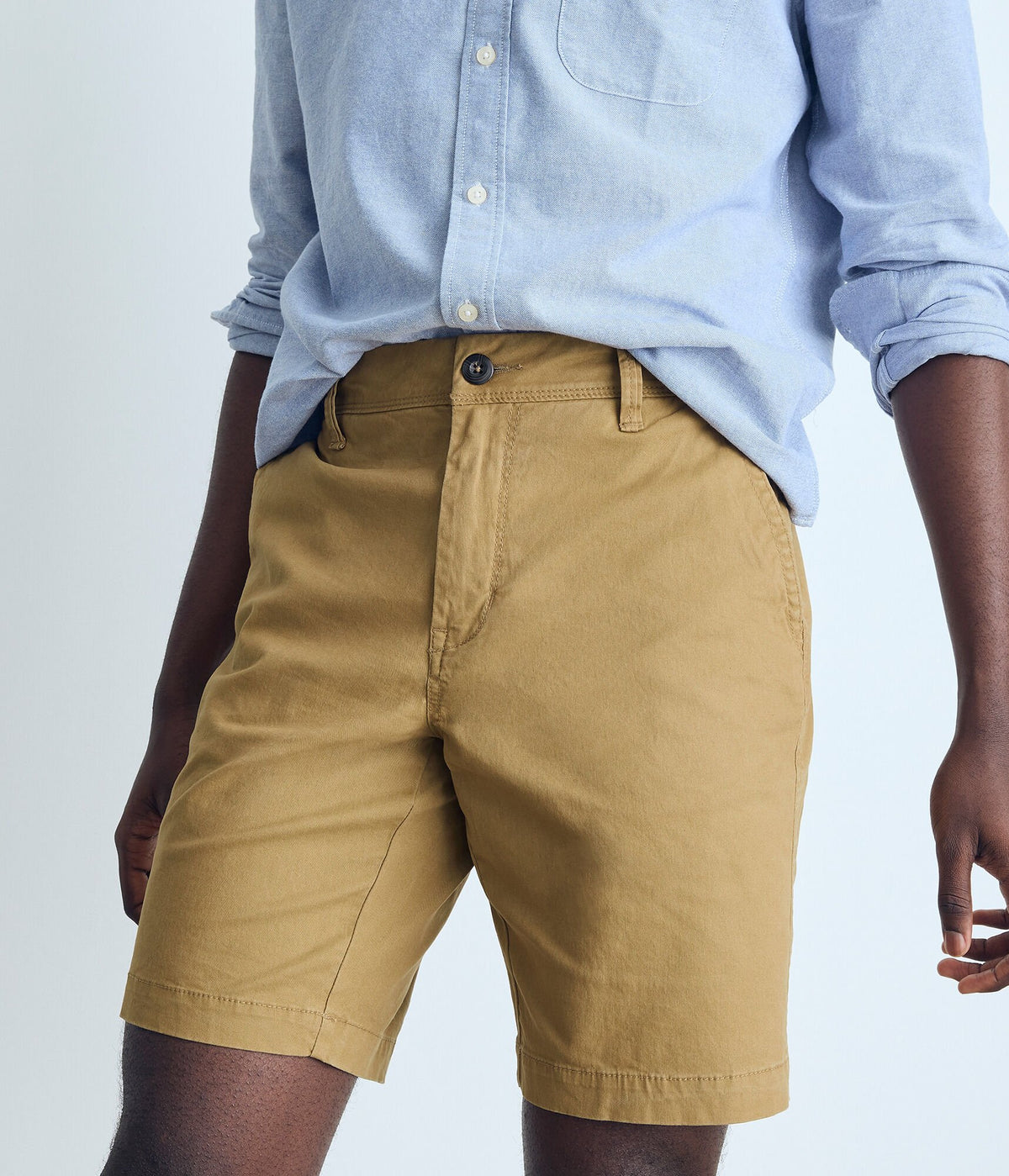 Aeropostale Mens' Classic Chino Shorts 9.5" - Khaki - Size 36 - Cotton - Teen Fashion & Clothing Sandalwood