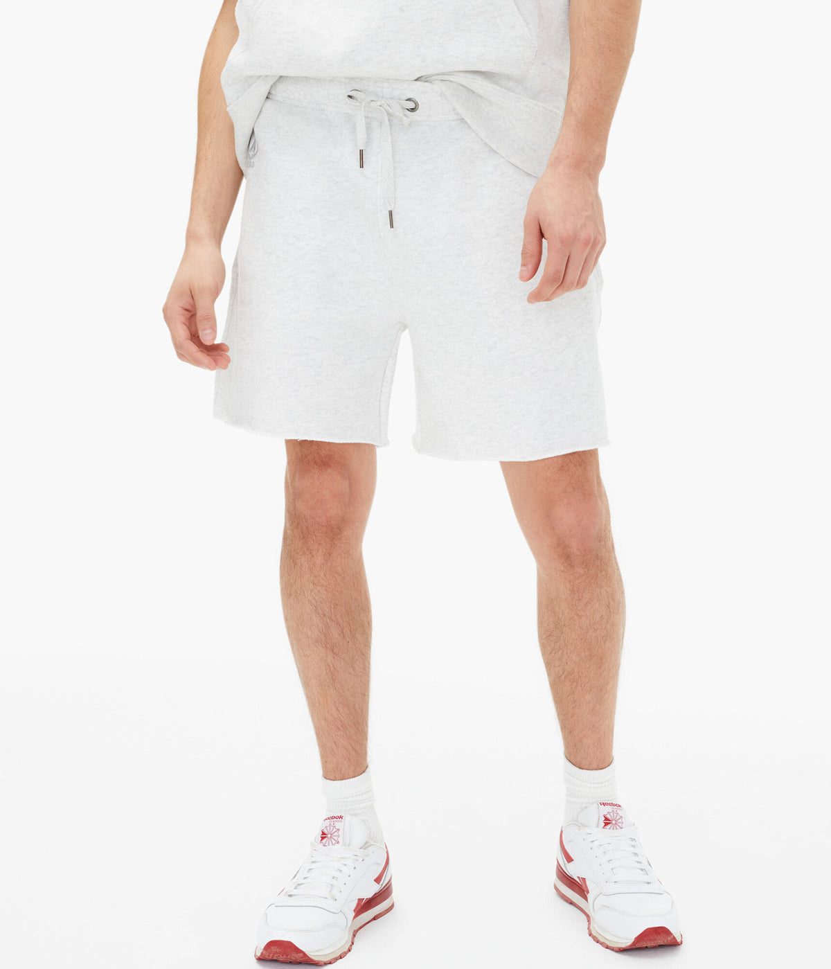 Aeropostale Mens' Fleece Gym Shorts - Light Grey - Size 3XL - Cotton - Teen Fashion & Clothing Lightest Heather Grey