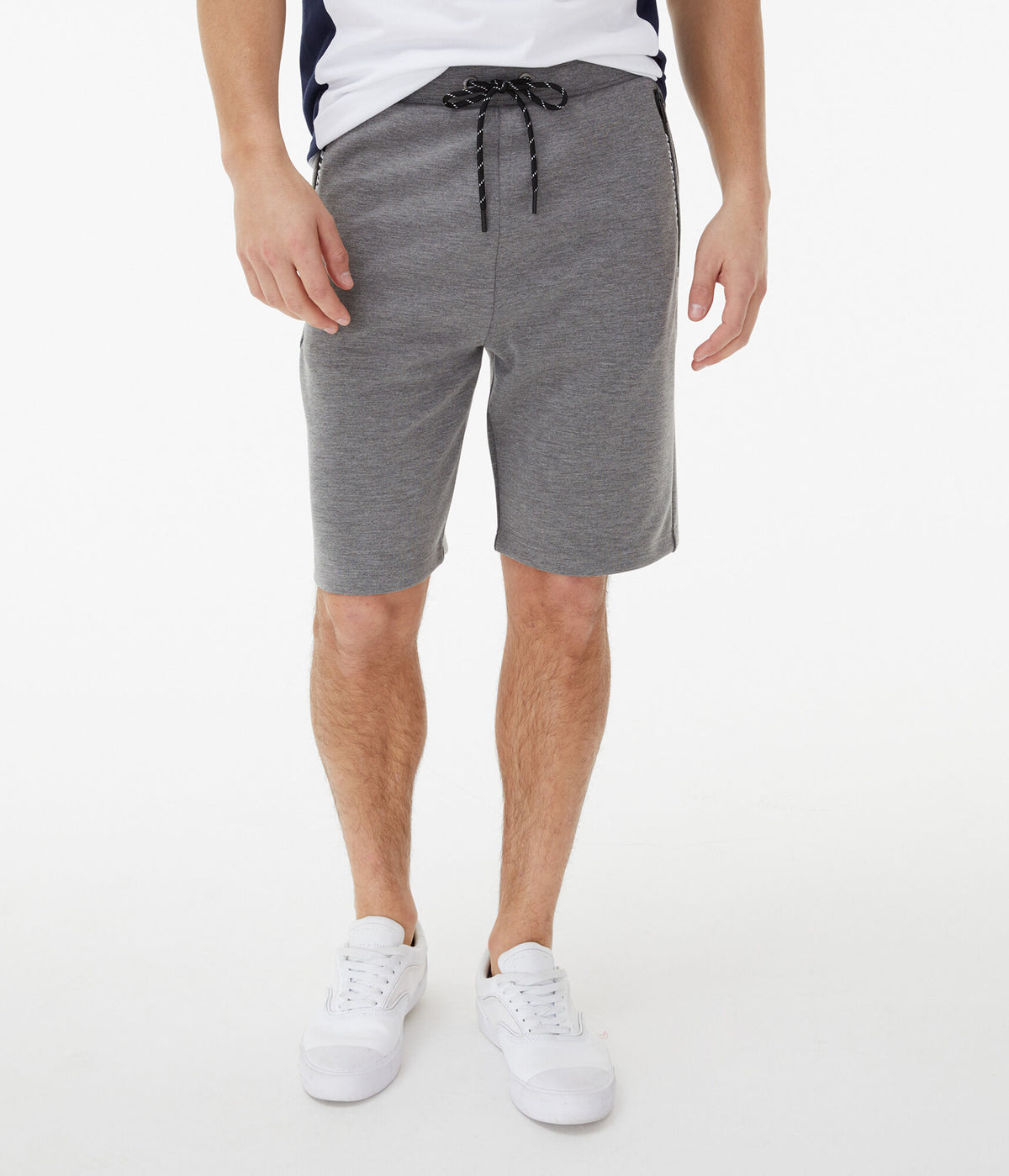 Aeropostale Mens' Air Softspun Tech Fleece Shorts - Grey - Size S - Polyester - Teen Fashion & Clothing Med Hthr Grey