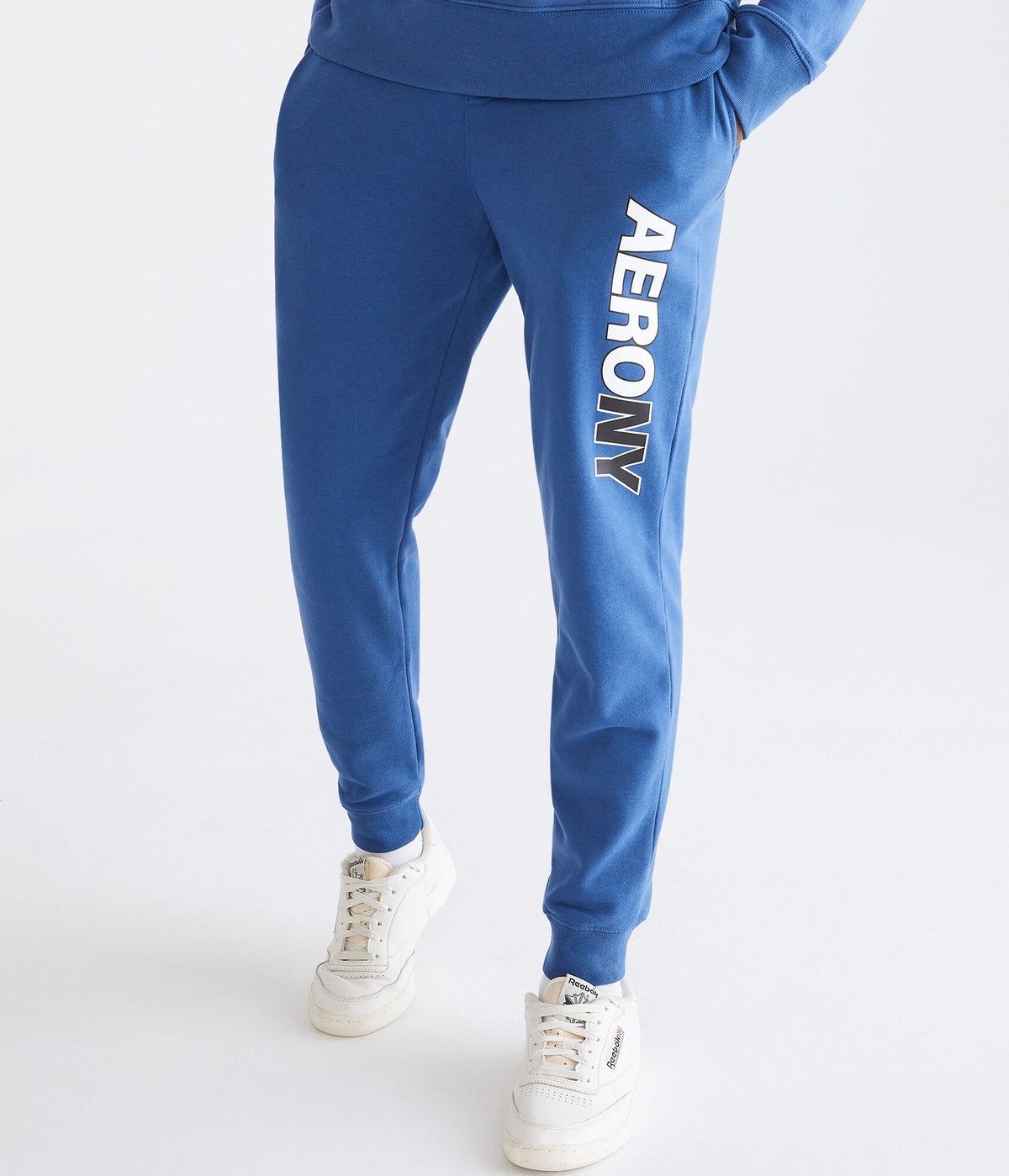 Aeropostale Mens' NY Jogger Sweatpants - Navy Blue - Size S - Cotton - Teen Fashion & Clothing Indigo Ink