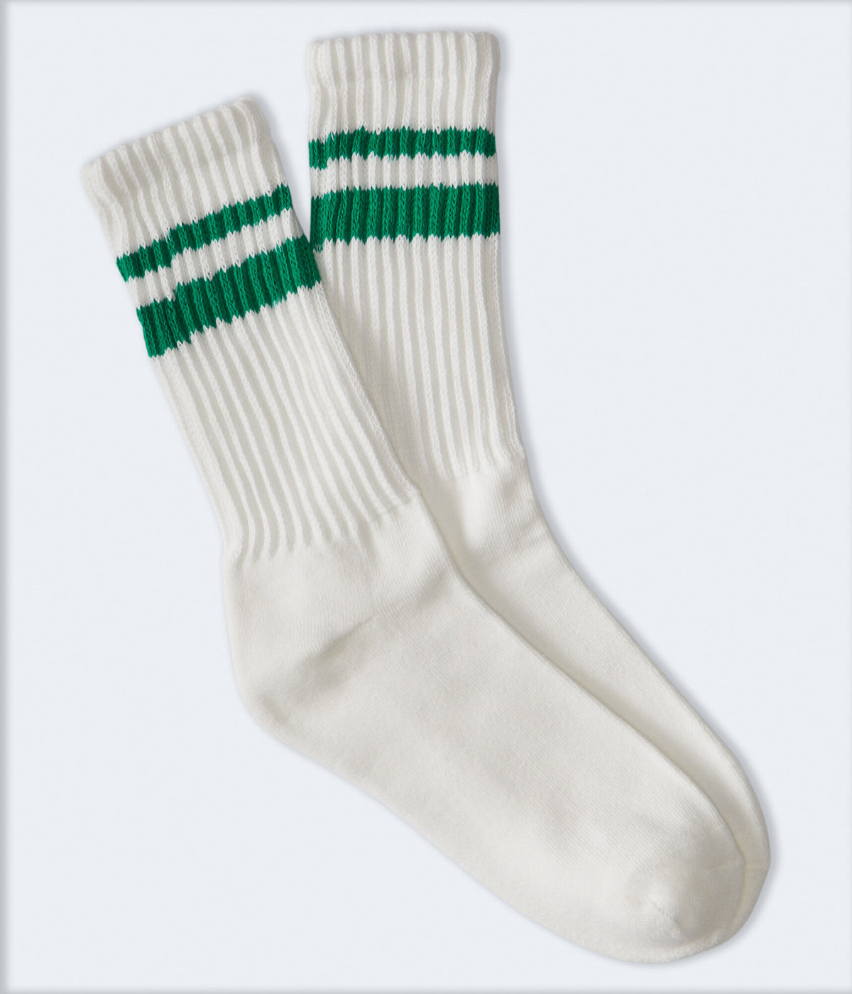 Aeropostale Mens' Varsity Double-Stripe Crew Socks -  - Size One Size - Cotton - Teen Fashion & Clothing Green