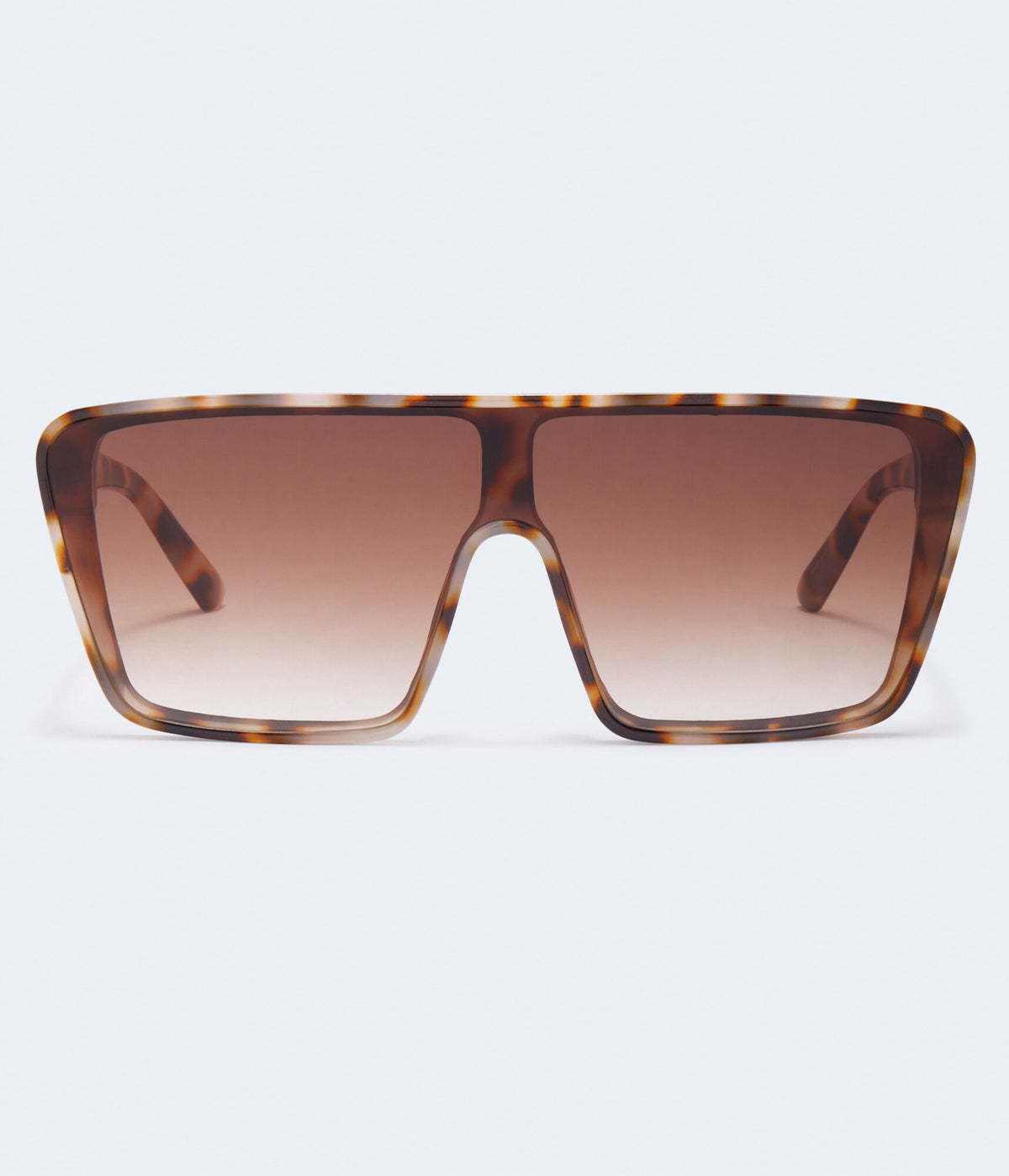 Aeropostale Womens' oiseshell Oversized Shield Sunglasses - Light Brown - Size One Size - Plastic - Teen Fashion & Clothing Tort