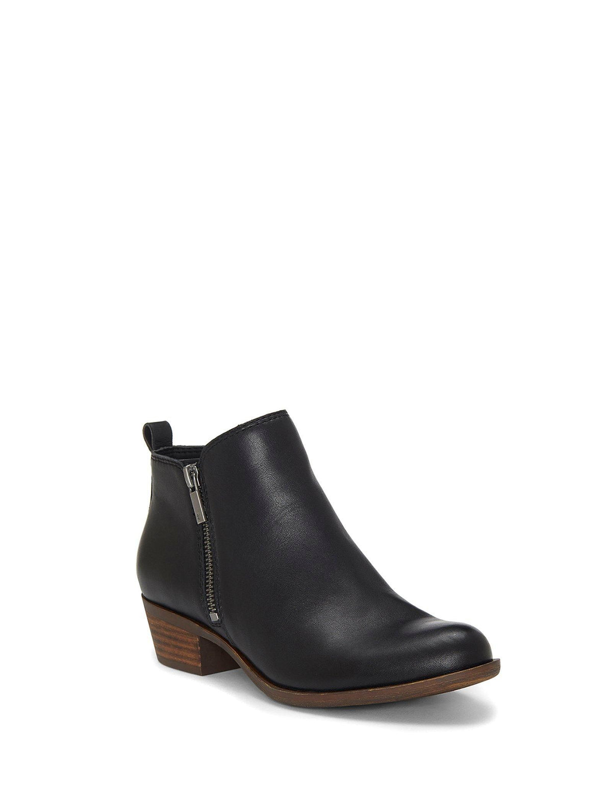 Lucky Brand Basel Leather Flat Bootie Black