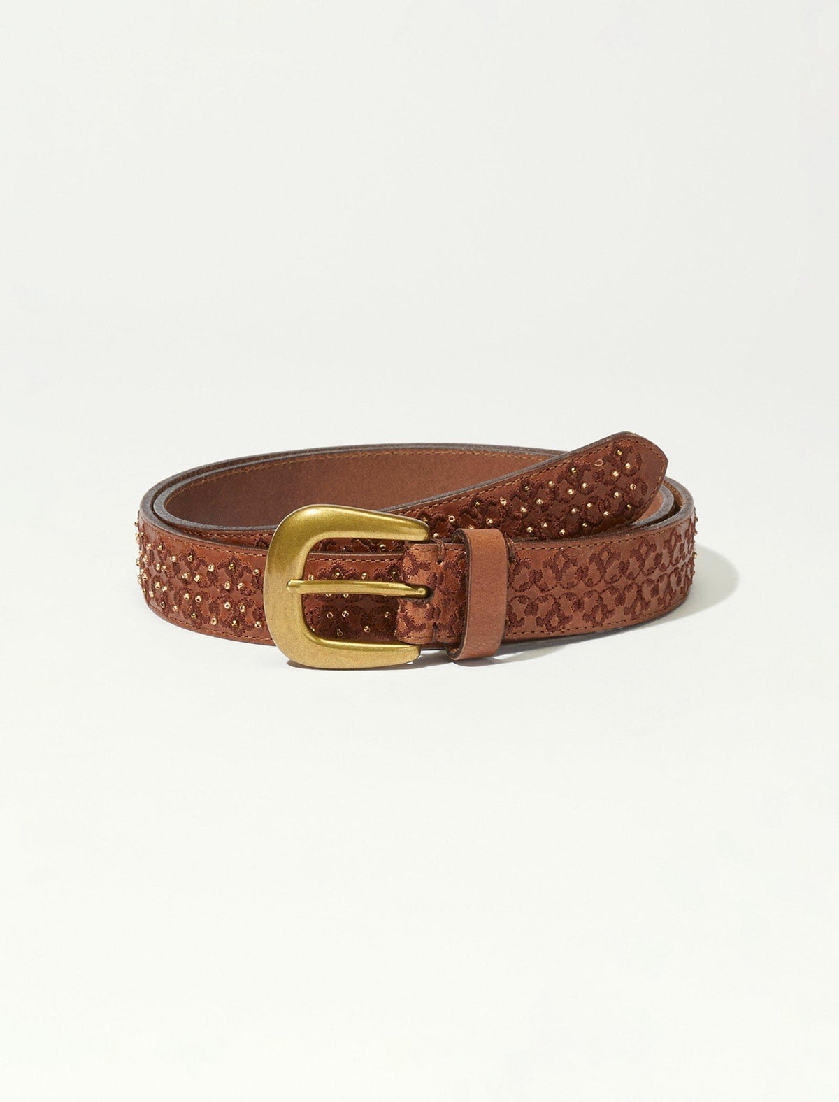Lucky Brand Beaded And Embroidery Belt - Women's Accessories Belts Dark Brown