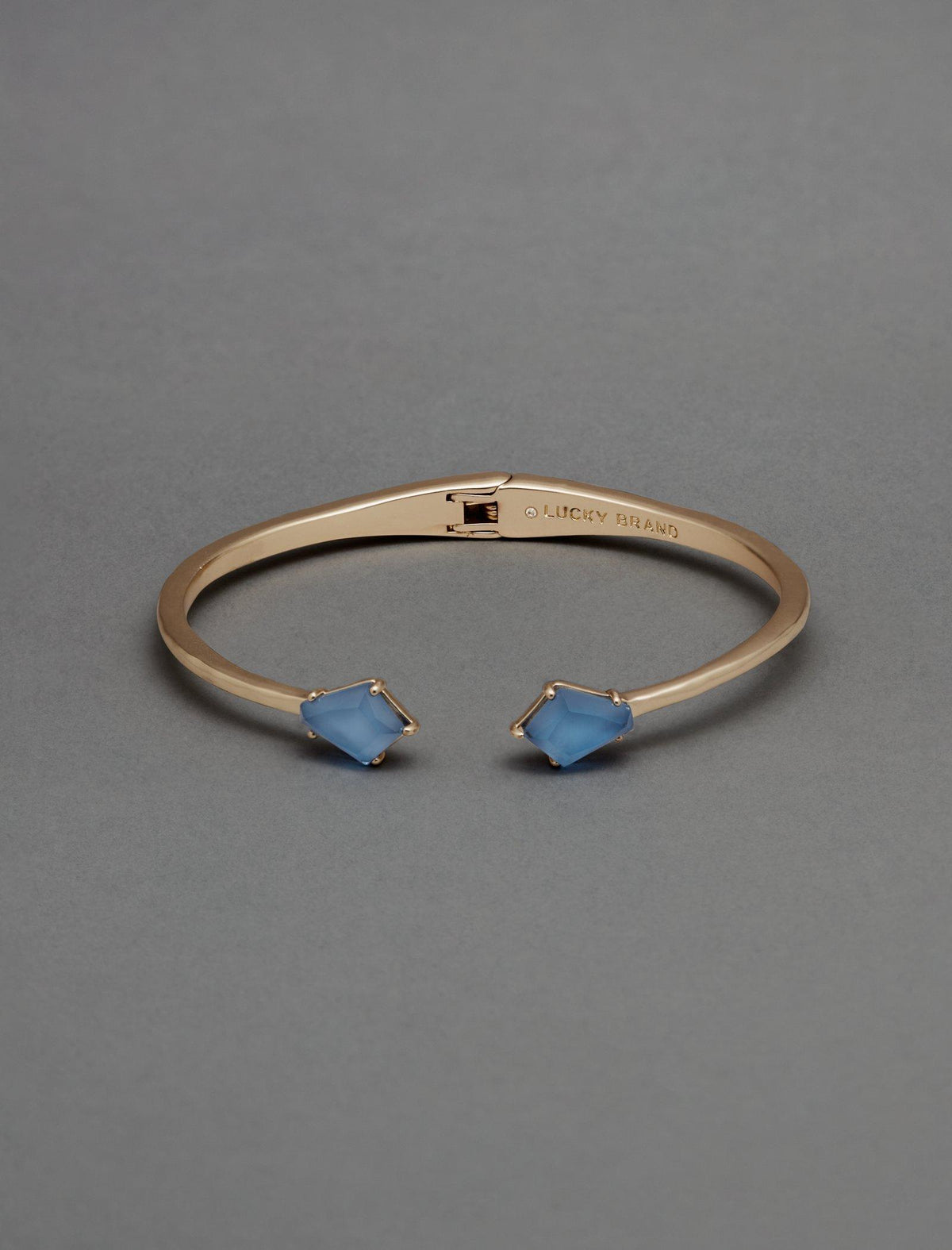 Lucky Brand Blue Stone Hinge Cuff - Women's Ladies Accessories Jewelry Bracelets Gold
