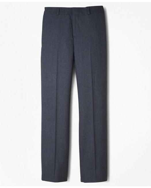 Brooks Brothers Boys Junior Plain-Front Wool Suit Pants Grey