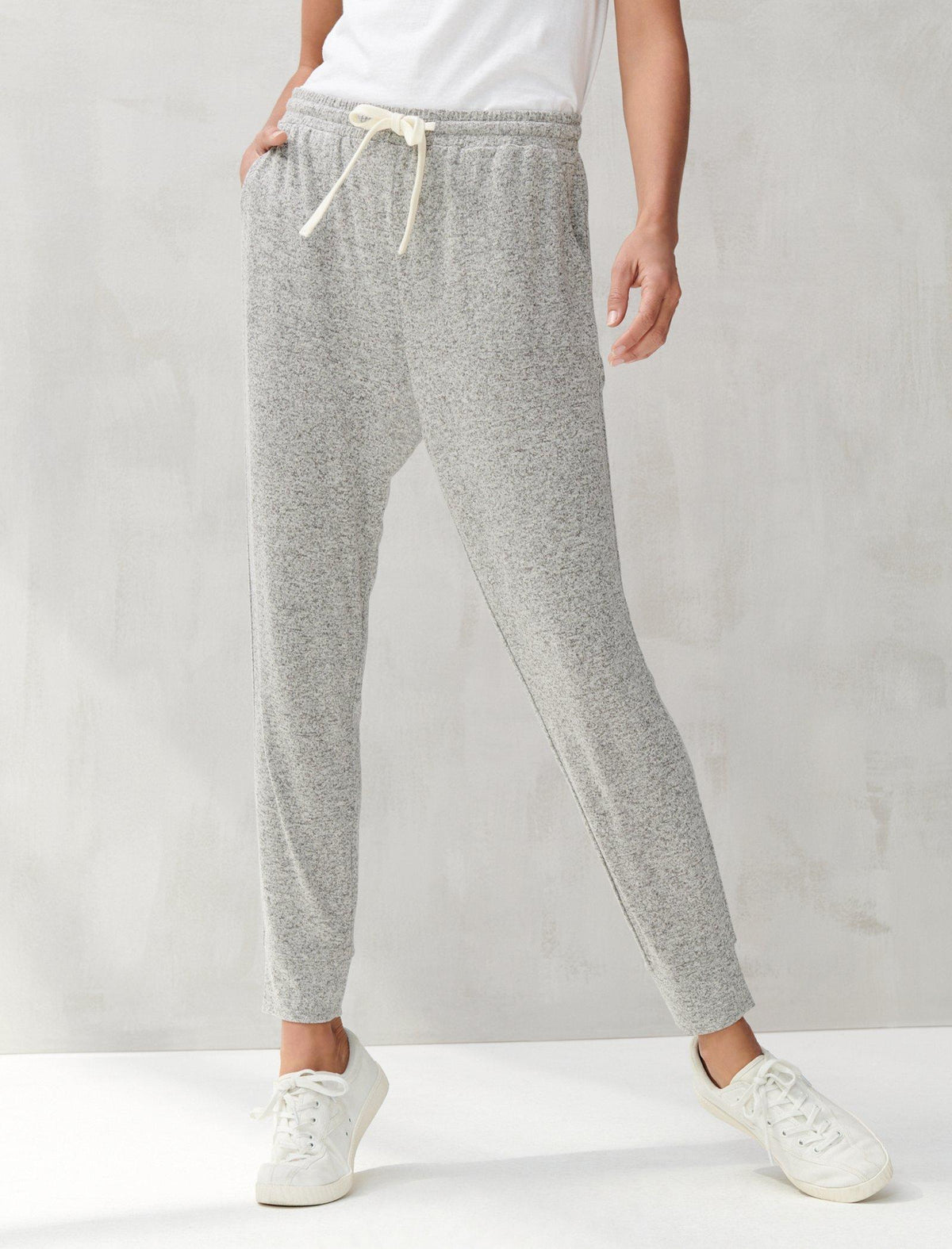 Lucky Brand Brushed Cloud Jersey Jogger - Lucky Brand Women's Pants Activewear Jogger Sweatpants Heather Grey