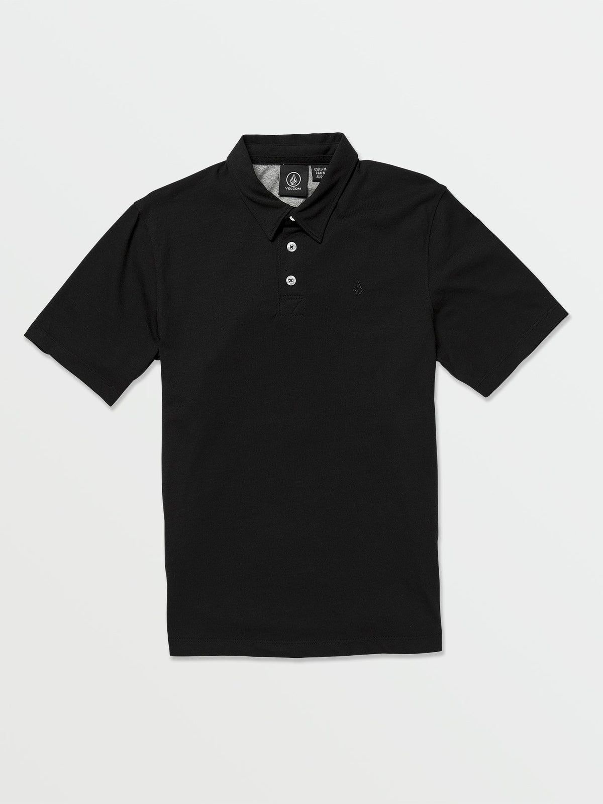 Volcom Wowzer Polo Boys Short Sleeve Shirt (Age 8-14) Black