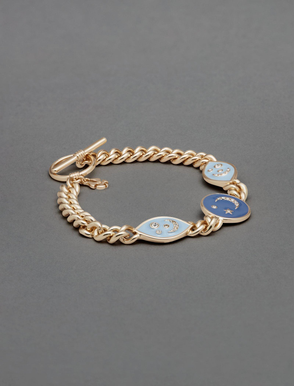 Lucky Brand Celestial Enamel Link Toggle Bracelet - Women's Ladies Accessories Jewelry Bracelets Silver