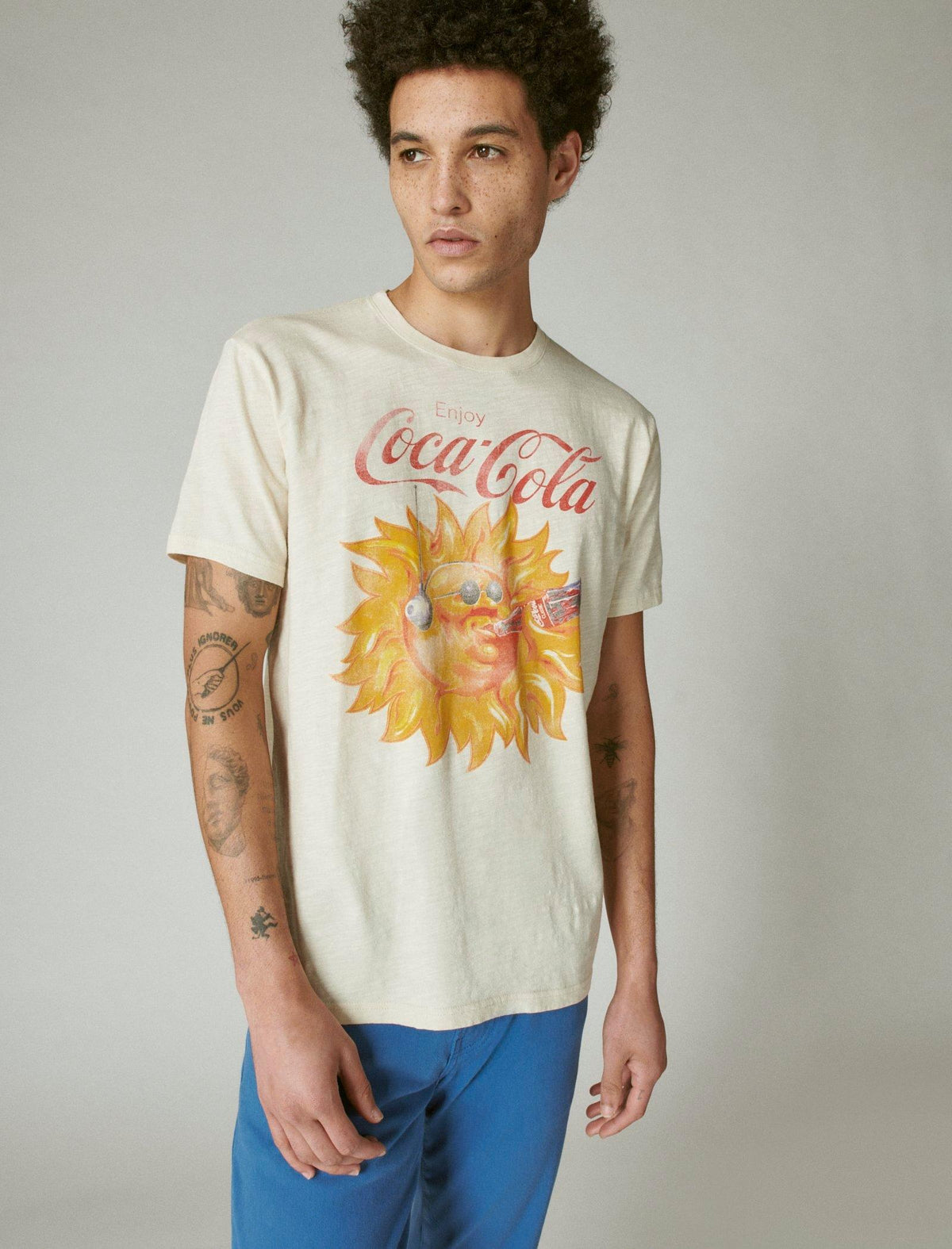 Lucky Brand Coca Cola Sunshine Graphic Tee - Men's Clothing Tops Shirts Tee Graphic T Shirts Birch