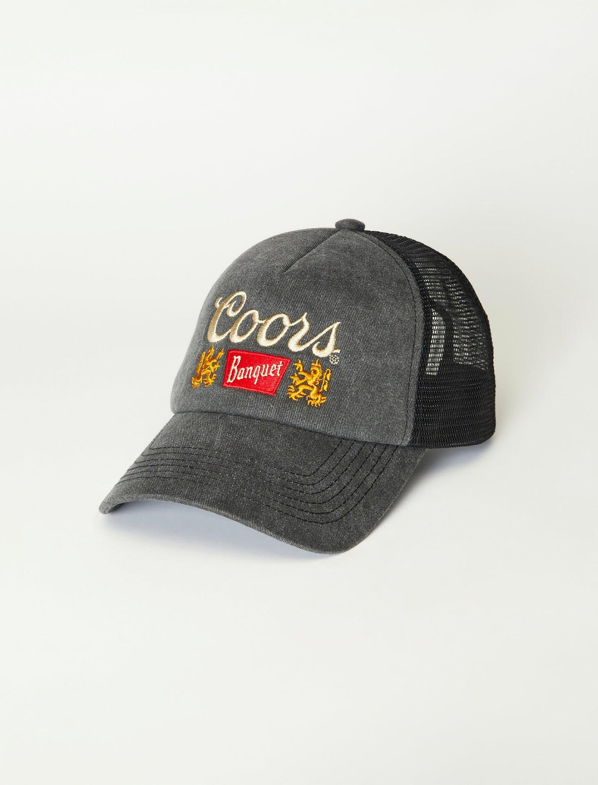 Lucky Brand Coors Trucker Hat - Men's Clothing Outerwear Jean Denim Jackets Black