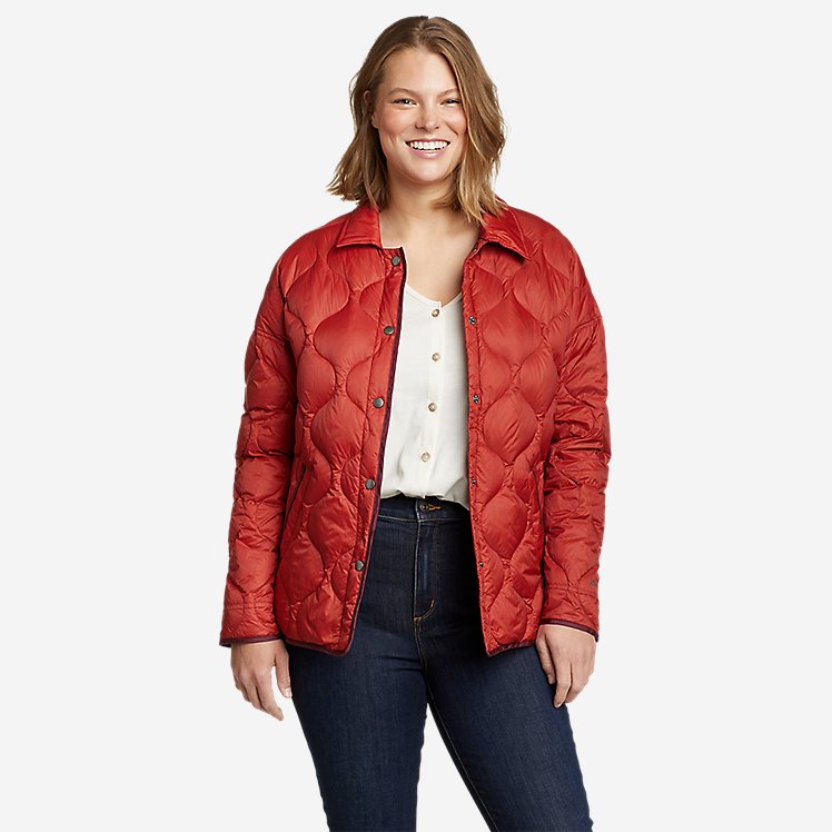 Eddie Bauer Plus Size Women's CirrusLite Shirt Jacket - Red Clay