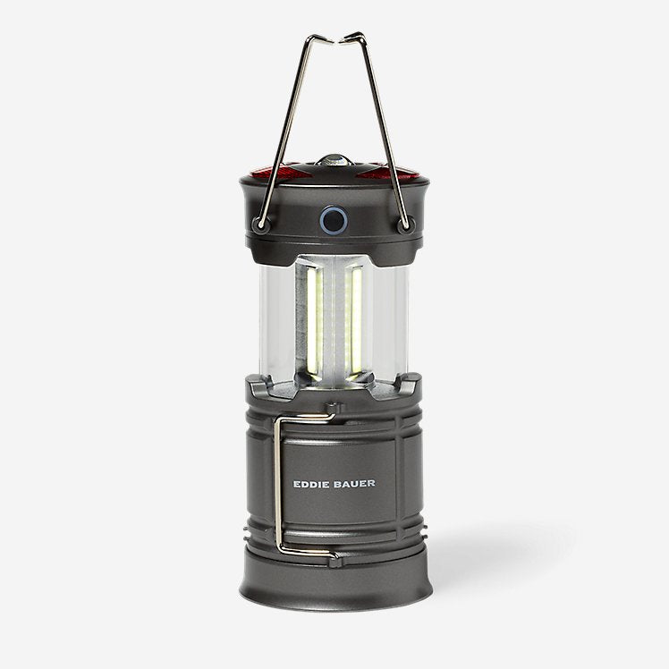 Eddie Bauer Large Pop-Up Rechargeable Lantern w/ Magnet & Hook - Gray