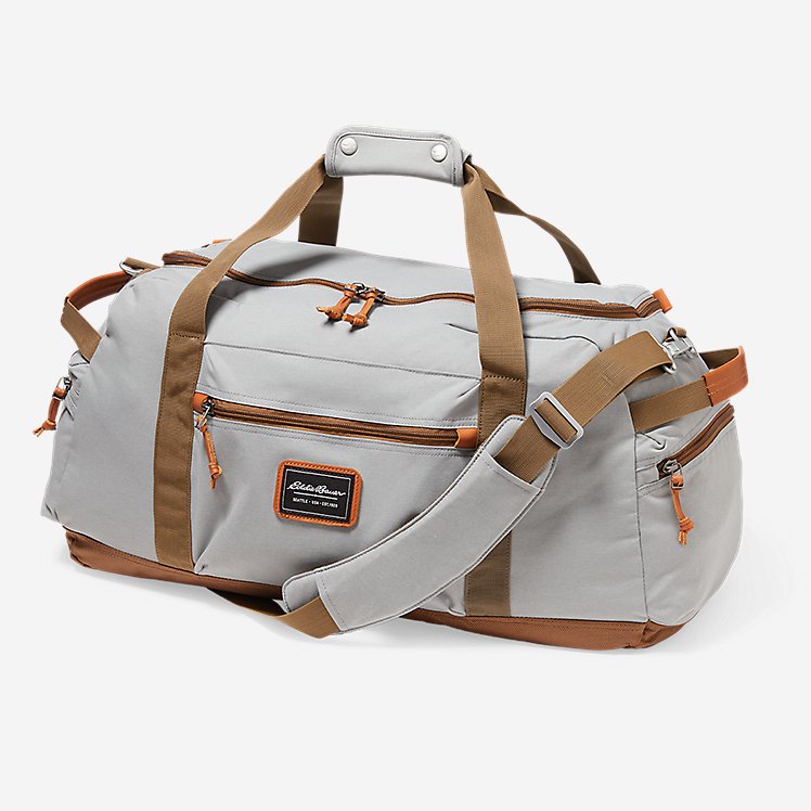 Eddie Bauer Bygone Recycled Duffel Bag Travel Luggage - 45L - Light Gray