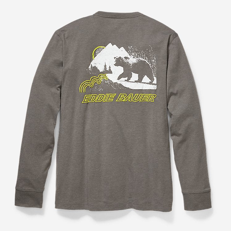 Eddie Bauer EB Long-Sleeve Graphic Shirt - Throwback Outfitter - Gray Heather