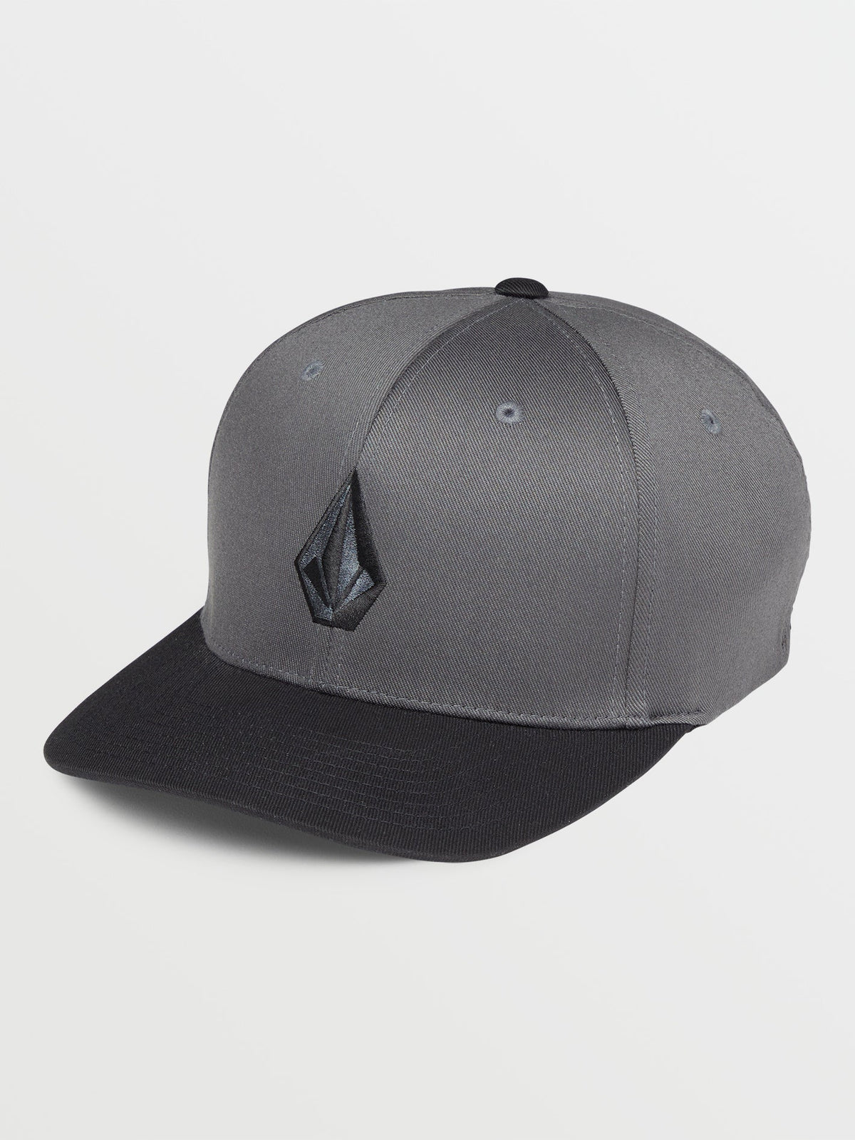 Volcom Full Stone FleXFit Men's Flexfit Hat Asphalt Black