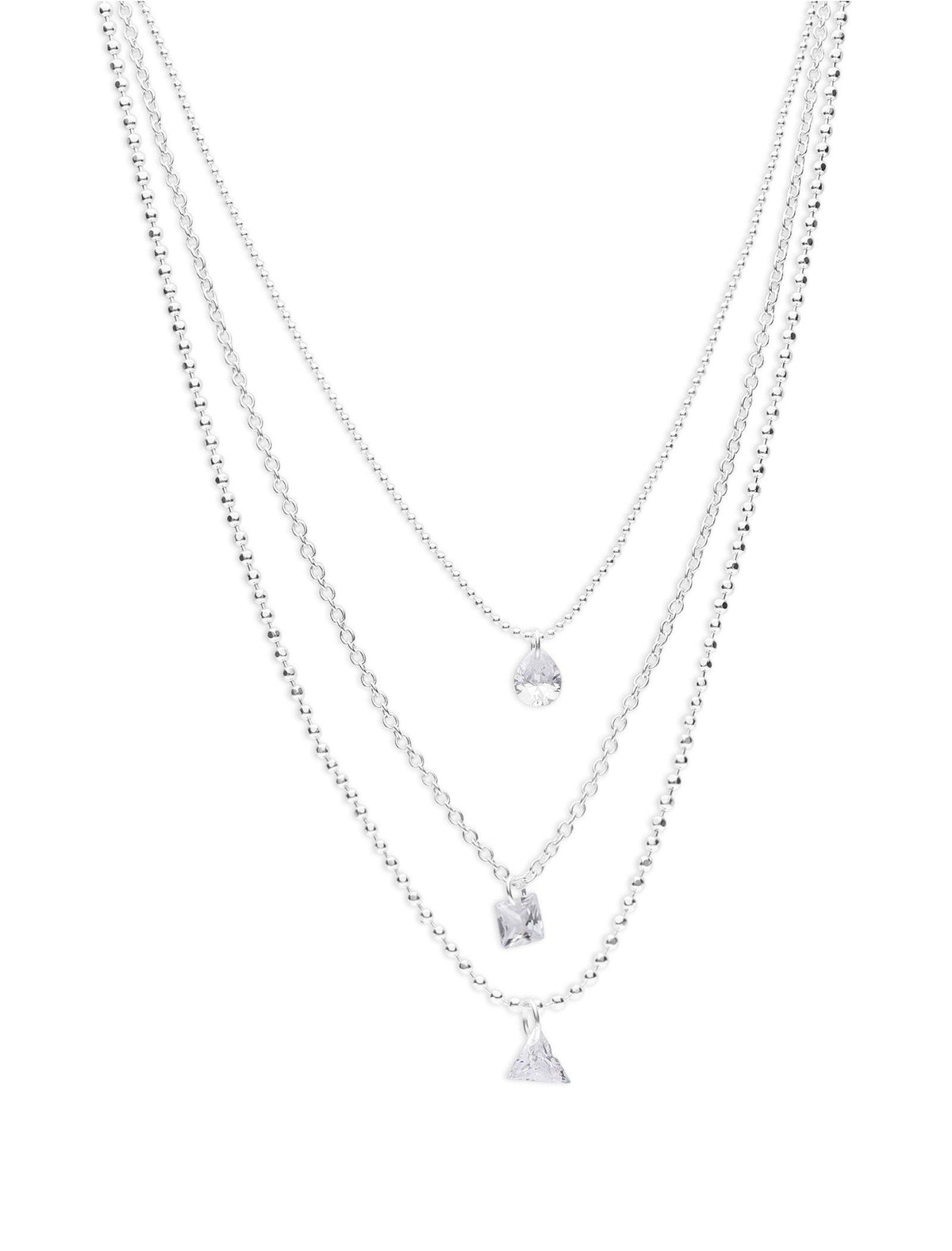 Lucky Brand Delicate Layer Necklace Silver