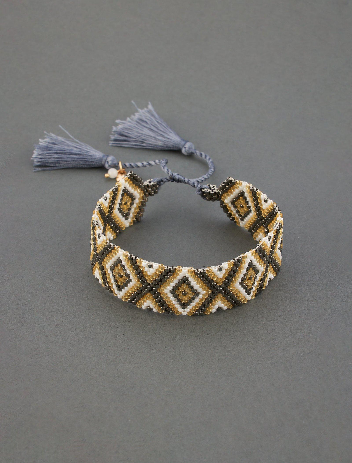 Lucky Brand Diamond Beaded Wrap Bracelet Gold