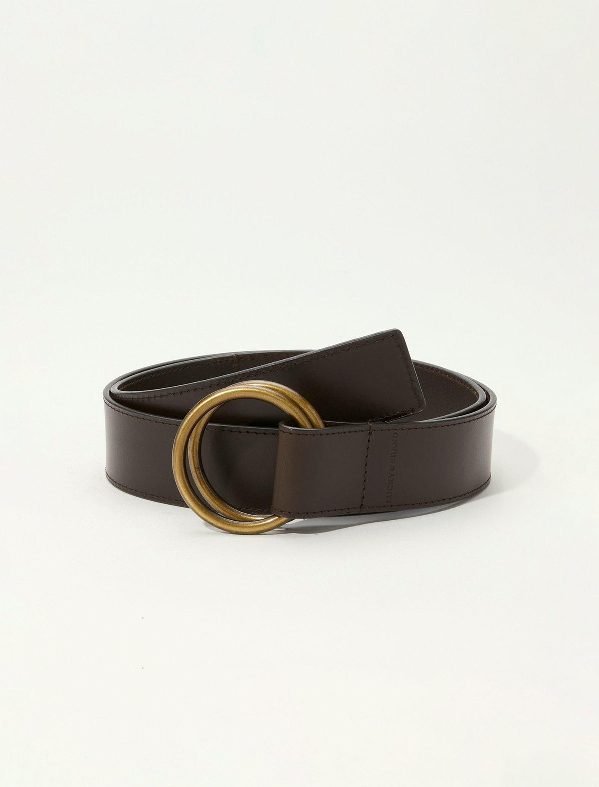 Lucky Brand Double Ring Belt - Women's Accessories Belts Dark Brown