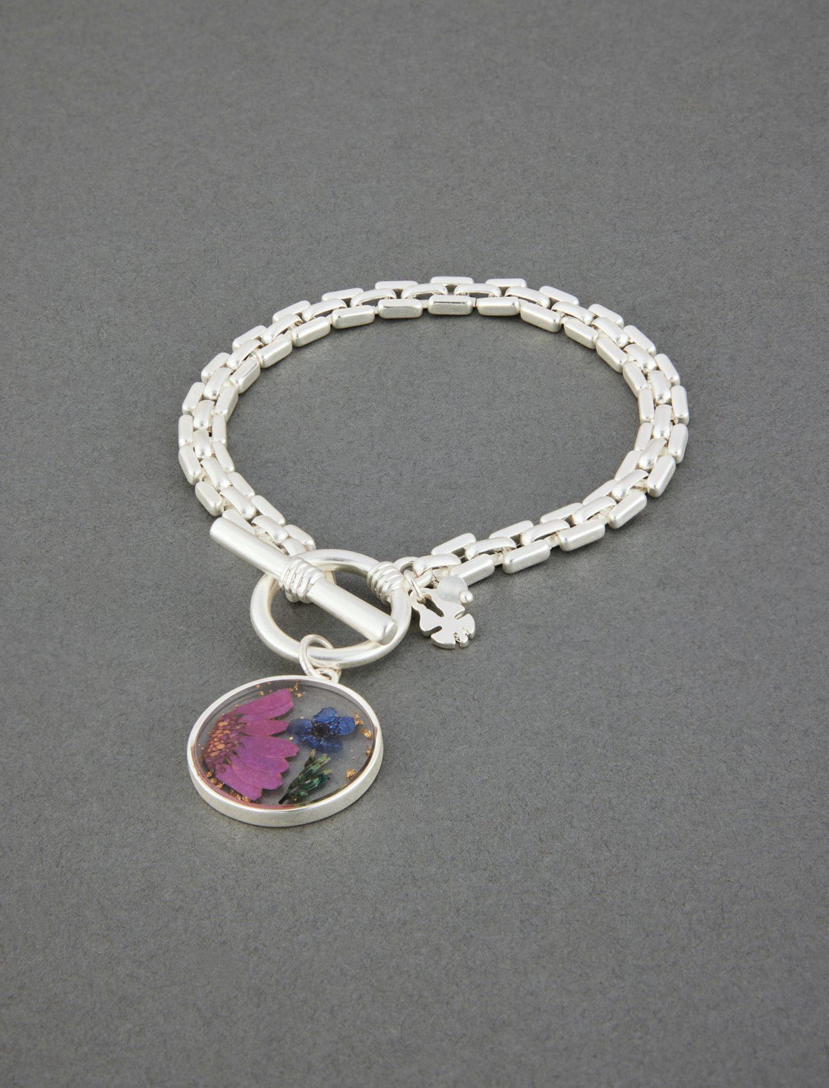 Lucky Brand Dried Flower Charm Bracelet - Women's Ladies Accessories Jewelry Bracelets Silver