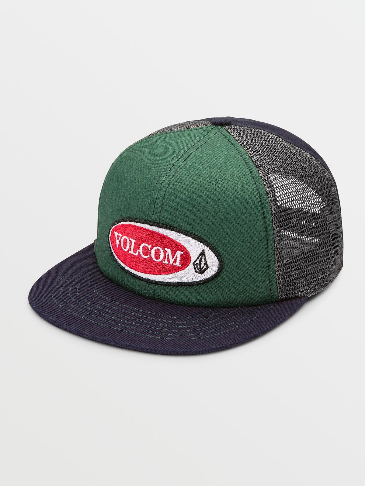 Volcom Oval It All Boys Trucker Hat (Age 8-14) Ranger Green