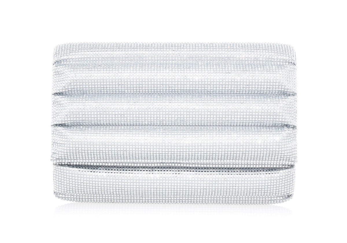 Judith Leiber Couture Fizzoni Crystal Pillow Silver