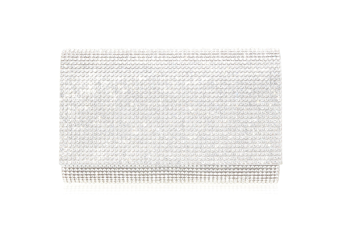 Judith Leiber Couture Judith Leiber Fizzy Silver Crystal Clutch