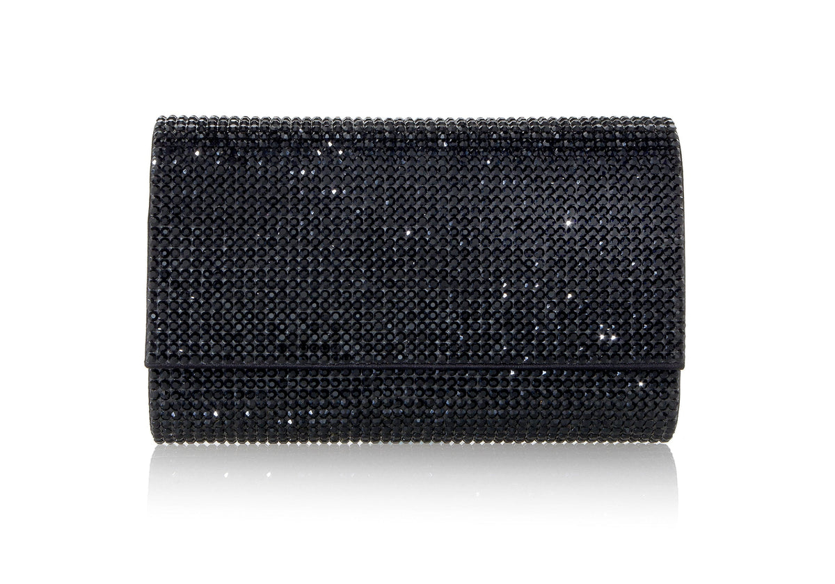 Judith Leiber Couture Judith Leiber Fizzy Black Crystal Clutch