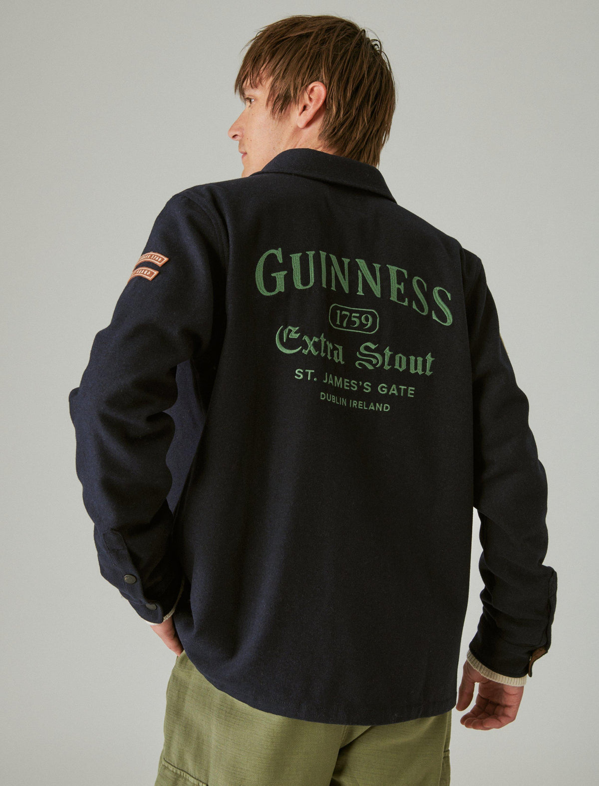 Lucky Brand Guinness Wool Over Shirt - Men's Clothing Outerwear Shirt Jackets Parisian Nights