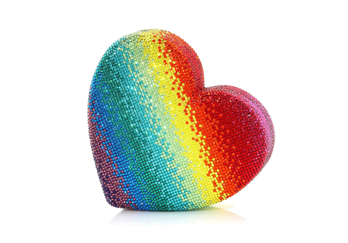 Judith Leiber Couture Judith Leiber Rainbow Heart Clutch Multi