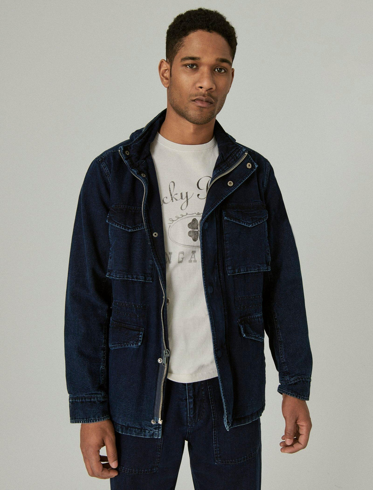 Lucky Brand M65 Jacket - Men's Clothing Outerwear Jackets Coats Indigo