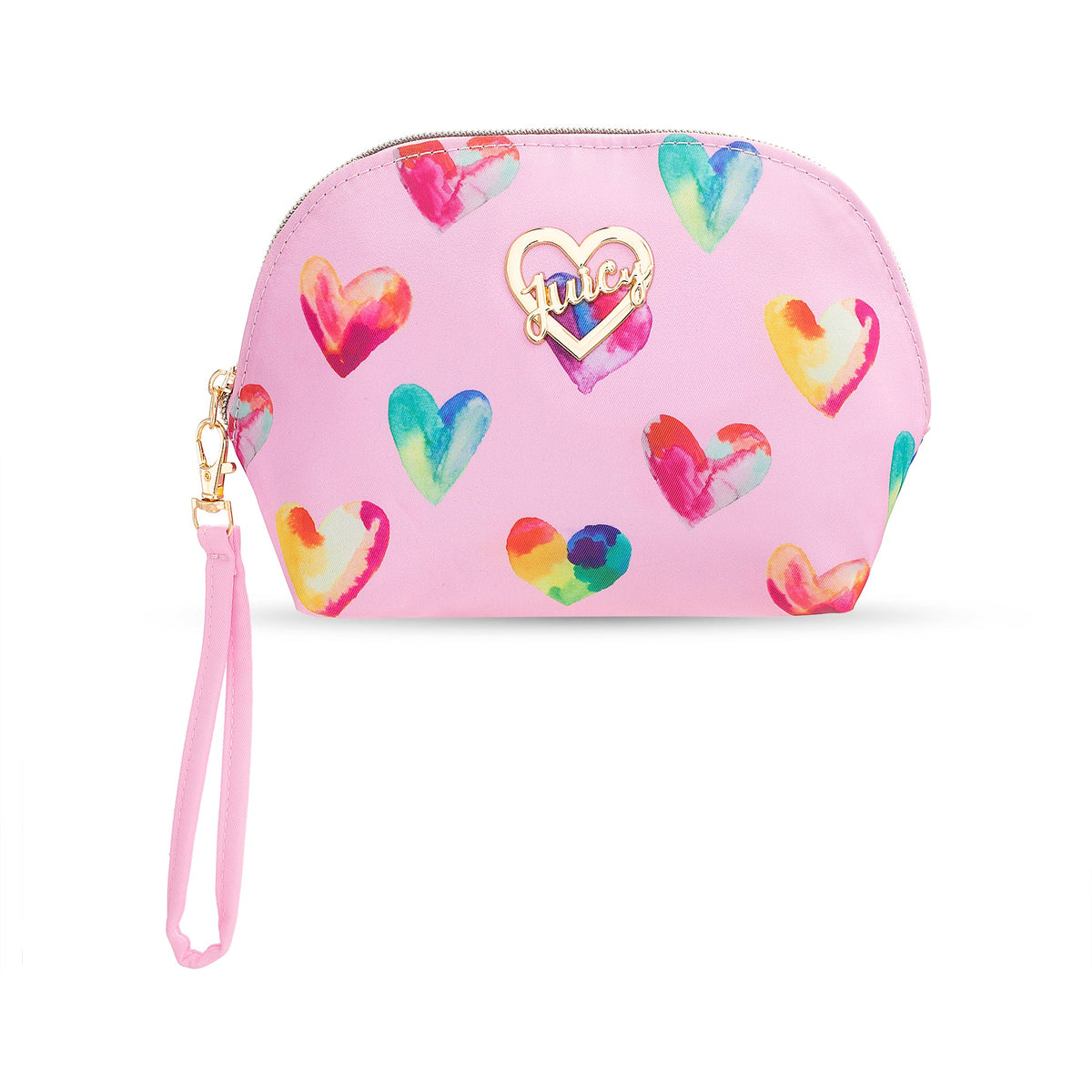 Juicy Couture Petite Makeup Wristlet Rainbow Hearts