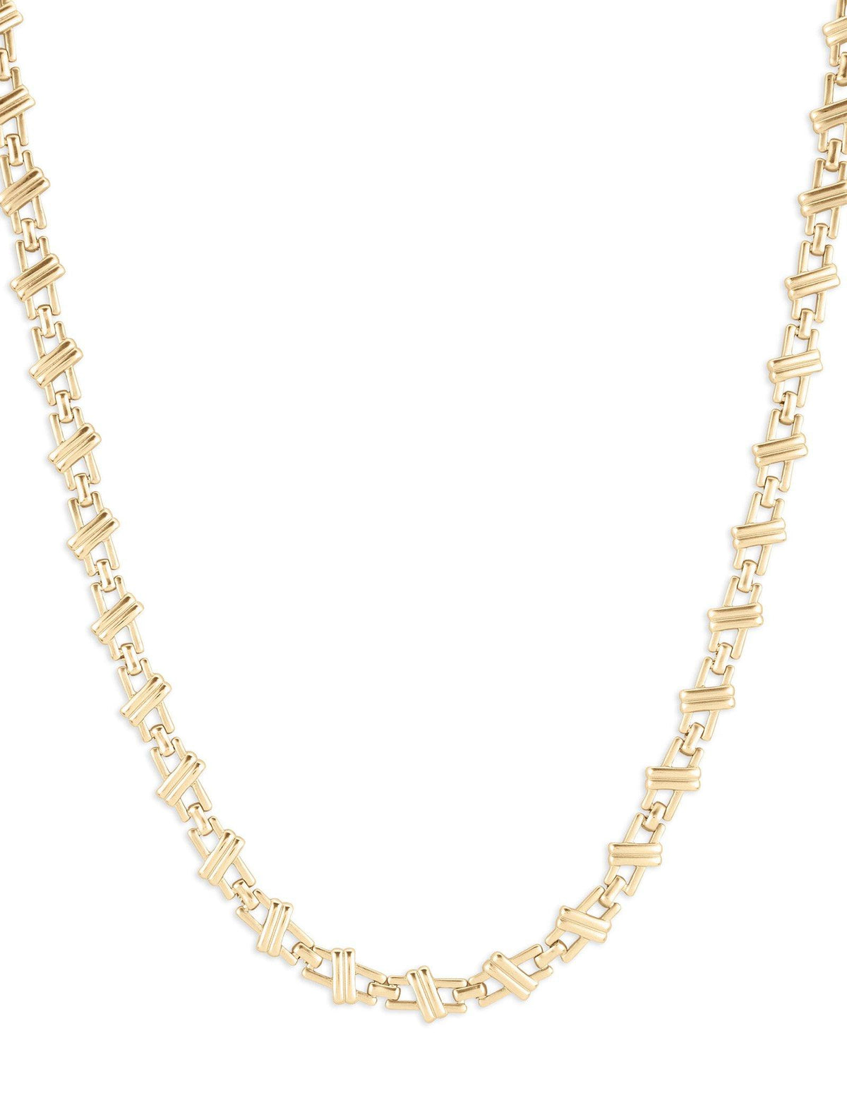 Lucky Brand Ladder Link Collar Necklace Gold
