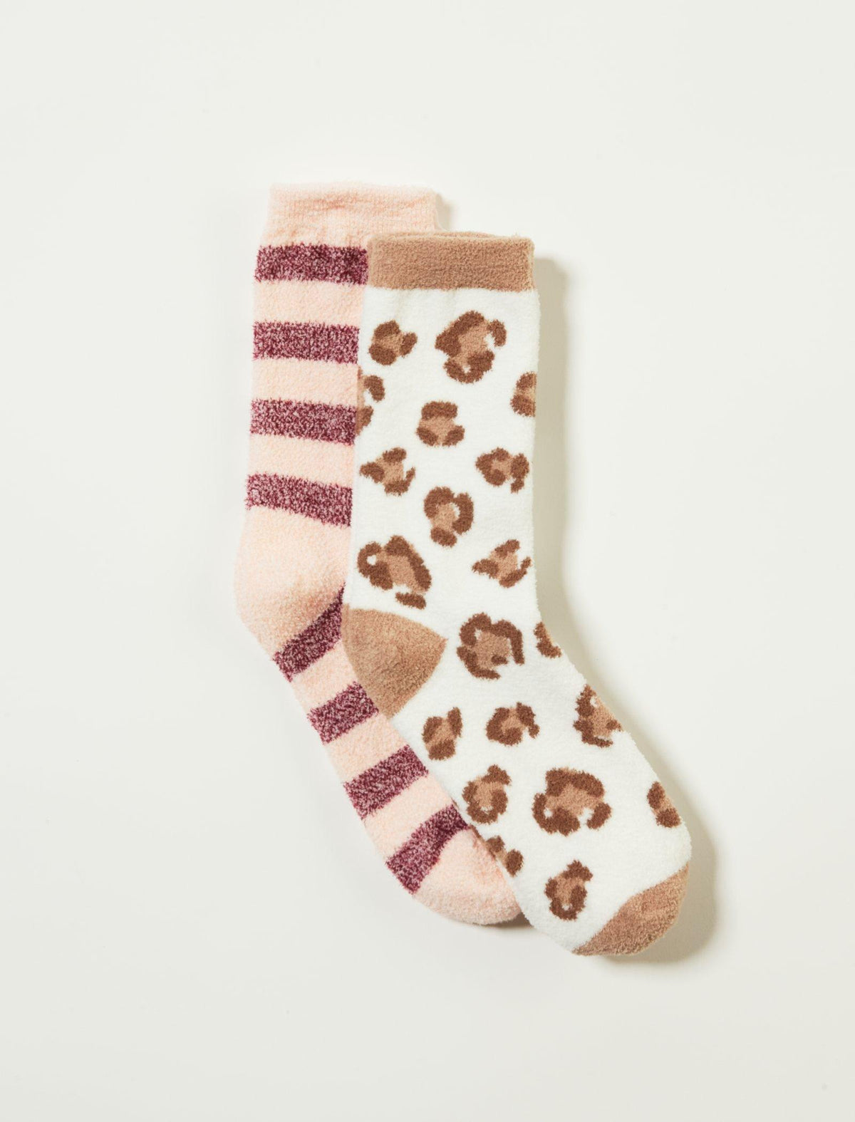 Lucky Brand Leopard Cozy Sock Pack - Women's Ladies Accessories Ankle Socks Cream