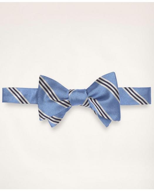 Brooks Brothers Men's Mini Stripe Bow Tie Light Blue