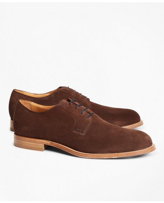 Brooks Brothers Men's Suede Lace-Up Shoes Brown