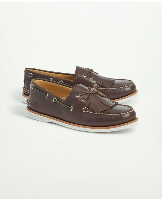 Brooks Brothers Men's Sperry x A/O 2-Eye Kiltie Shoes Brown