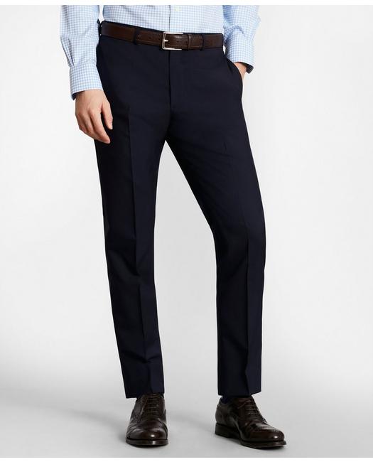 Brooks Brothers Men's Milano-Fit Wool Suit Pants Navy