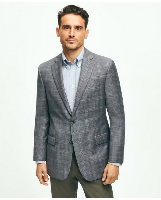 Brooks Brothers Men's Madison Traditional-Fit Wool Check Sport Coat Grey