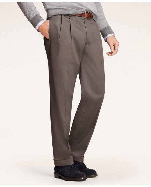 Brooks Brothers Men's Elliot Fit Stretch Advantage Chino Pants Grey