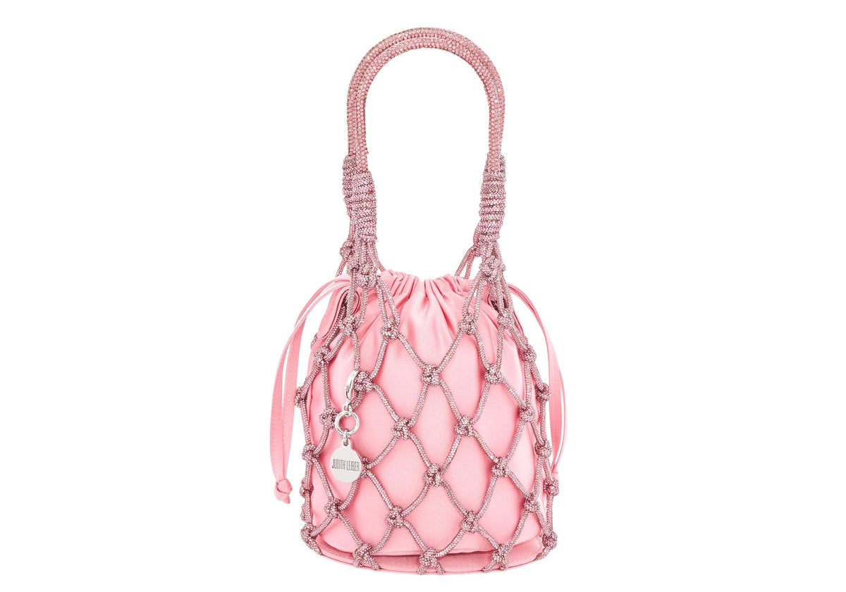 Judith Leiber Couture Sparkle Net Pouch Pink