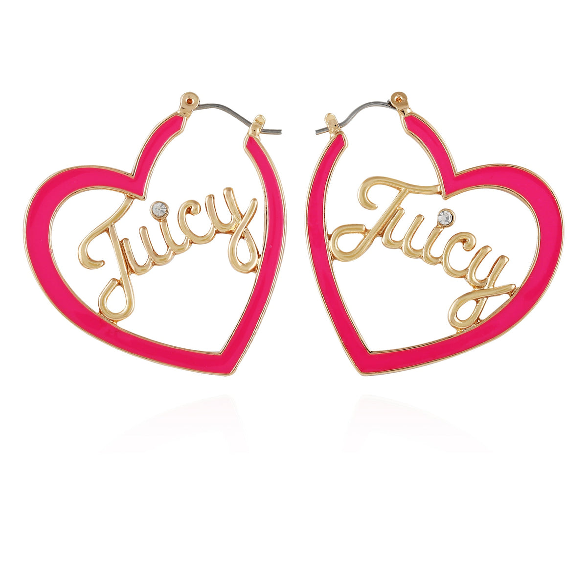 Juicy Couture Juicy Heart Hoop Earrings Gold