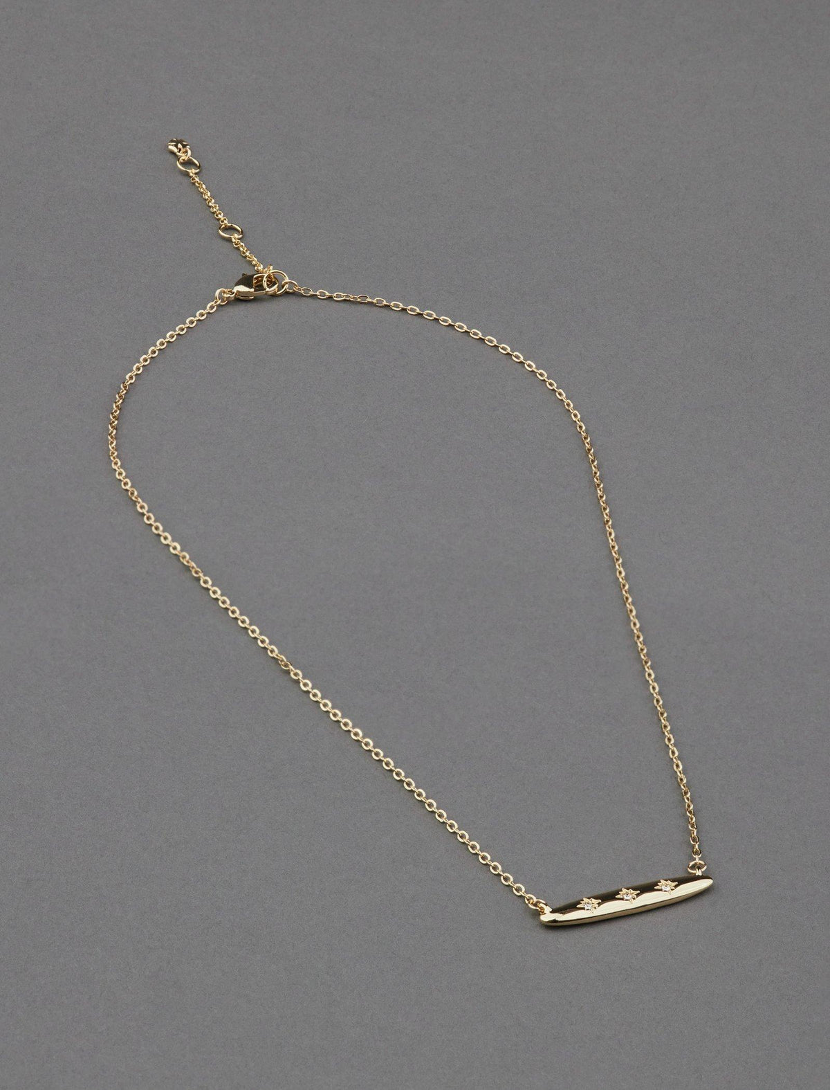 Lucky Brand Pave Detail Bar Necklace - Women's Ladies Accessories Jewelry Necklace Pendants Gold