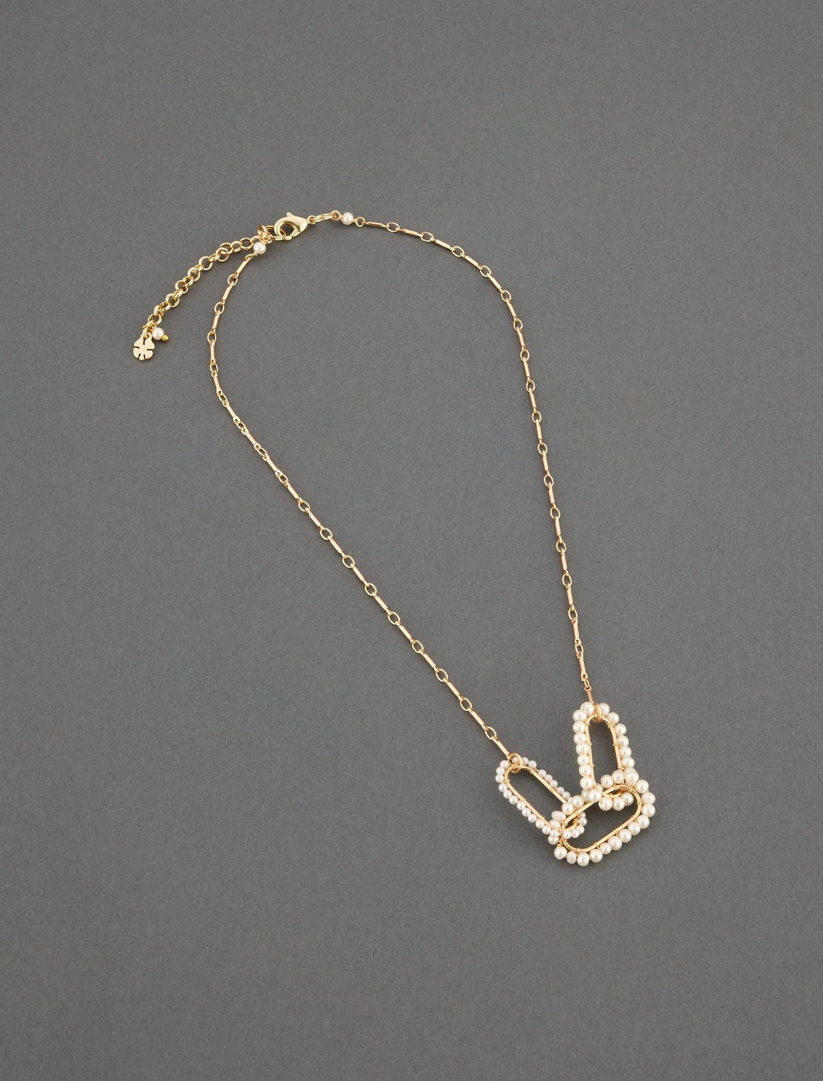 Lucky Brand Pearl Chain Necklace Gold